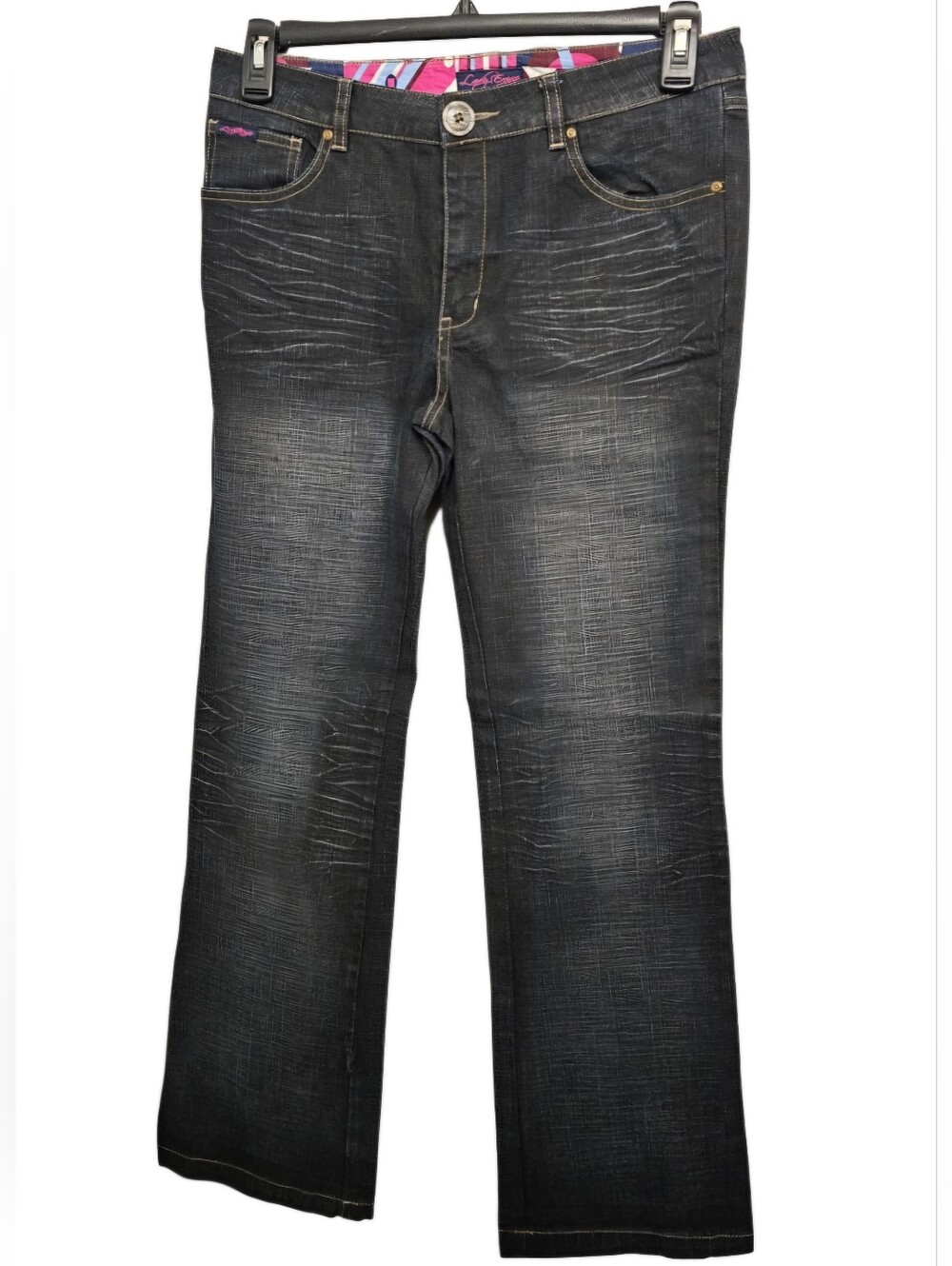 Lady Enyce Dark Wash Grey Jeans - Classic Straight Fit